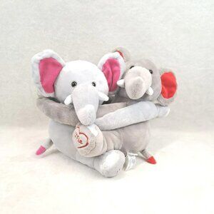 Animal Adventure Plush Elephant Stuffed Animal Hug Me Lovely Hook And Loop